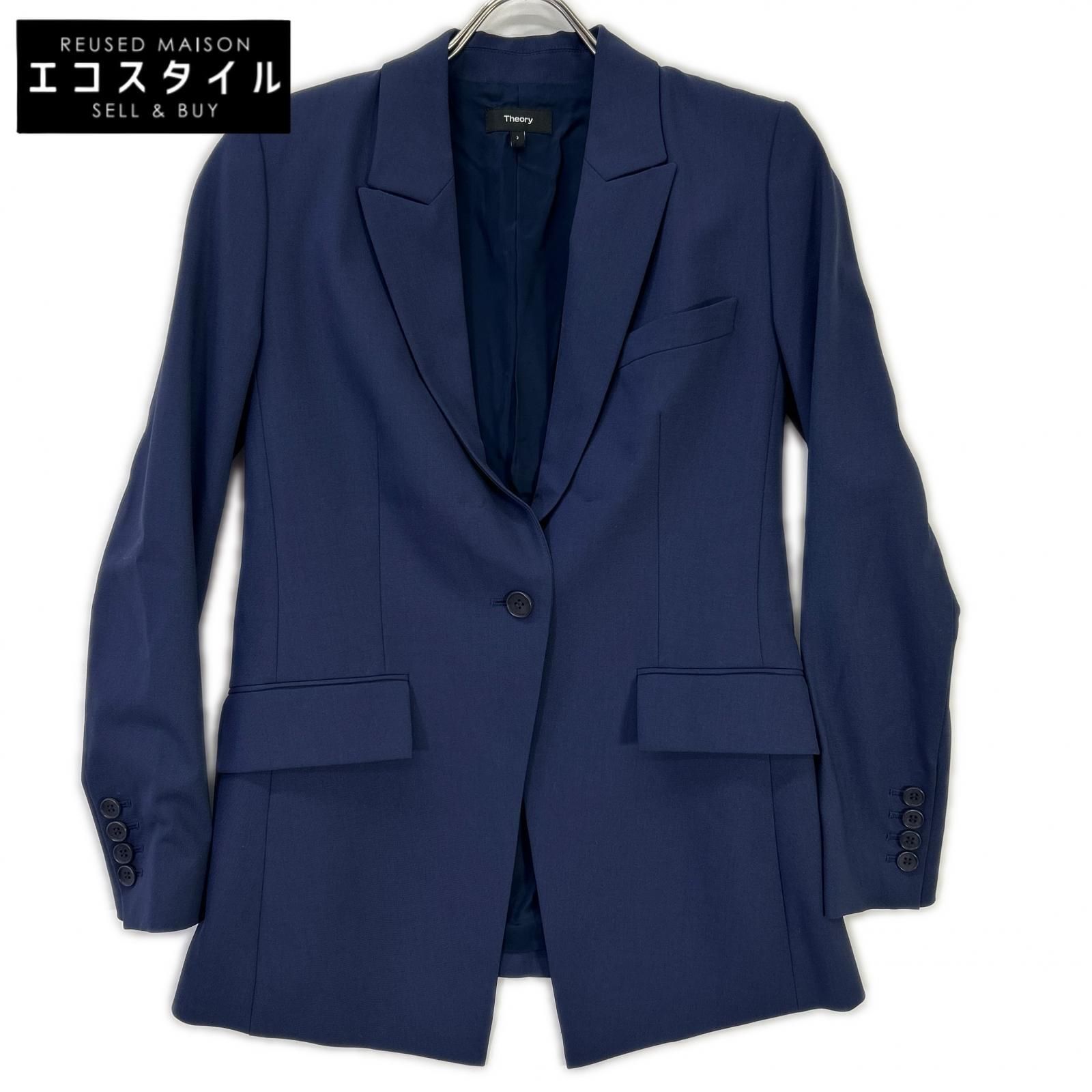 Theory セオリー 01-9904108 ブルー Traceable Wool Etiennette B