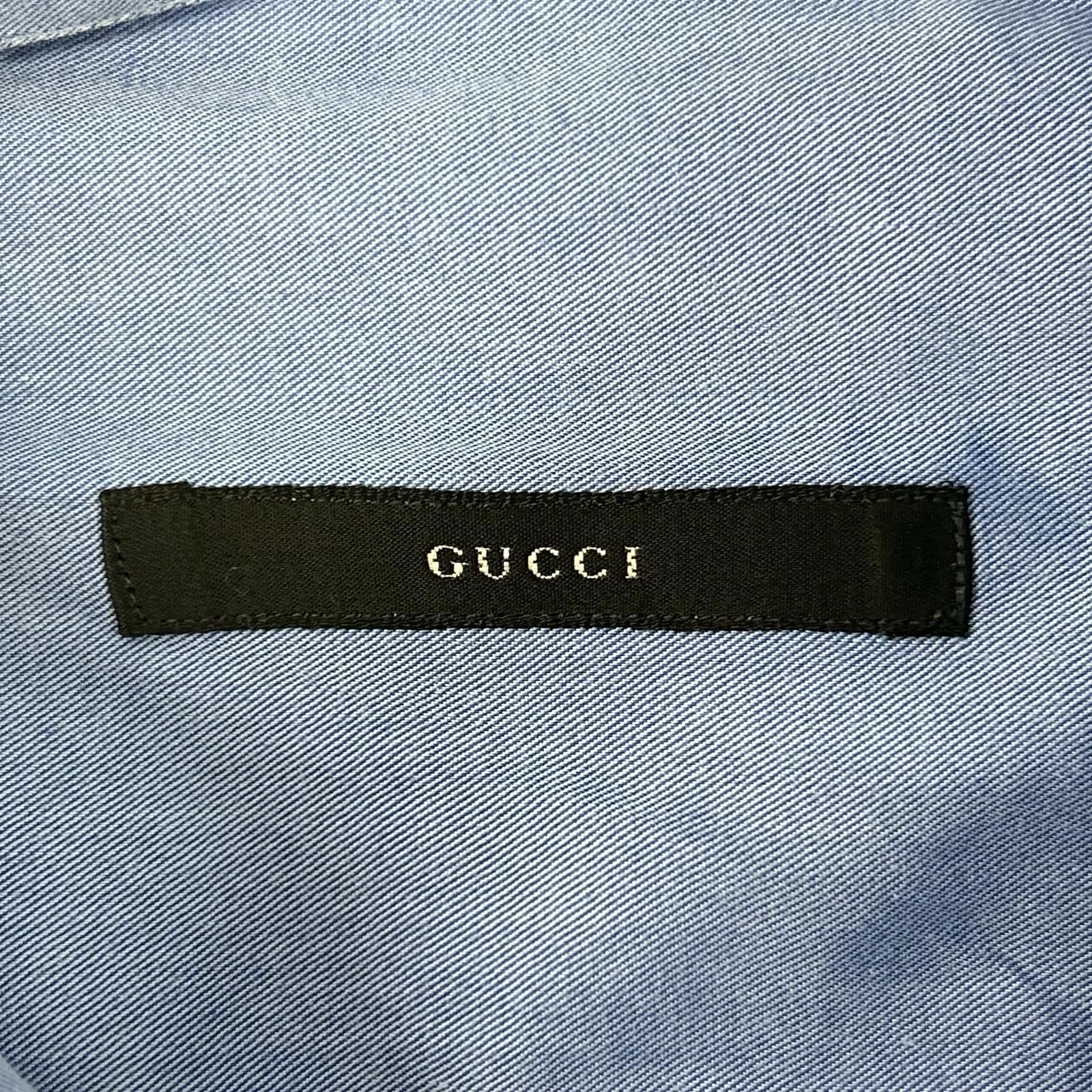 GUCCI グッチ トム・フォード期 ブルー ドレスシャツ S - メルカリ
