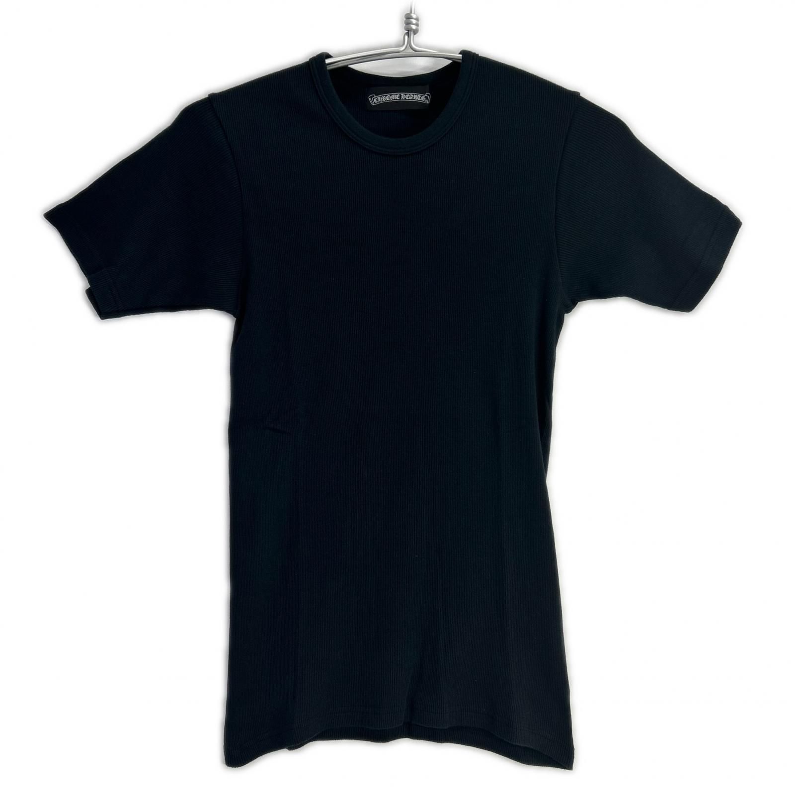 Chrome hearts クロムハーツ ブラック リブニットTシャツ byグンゼ M 