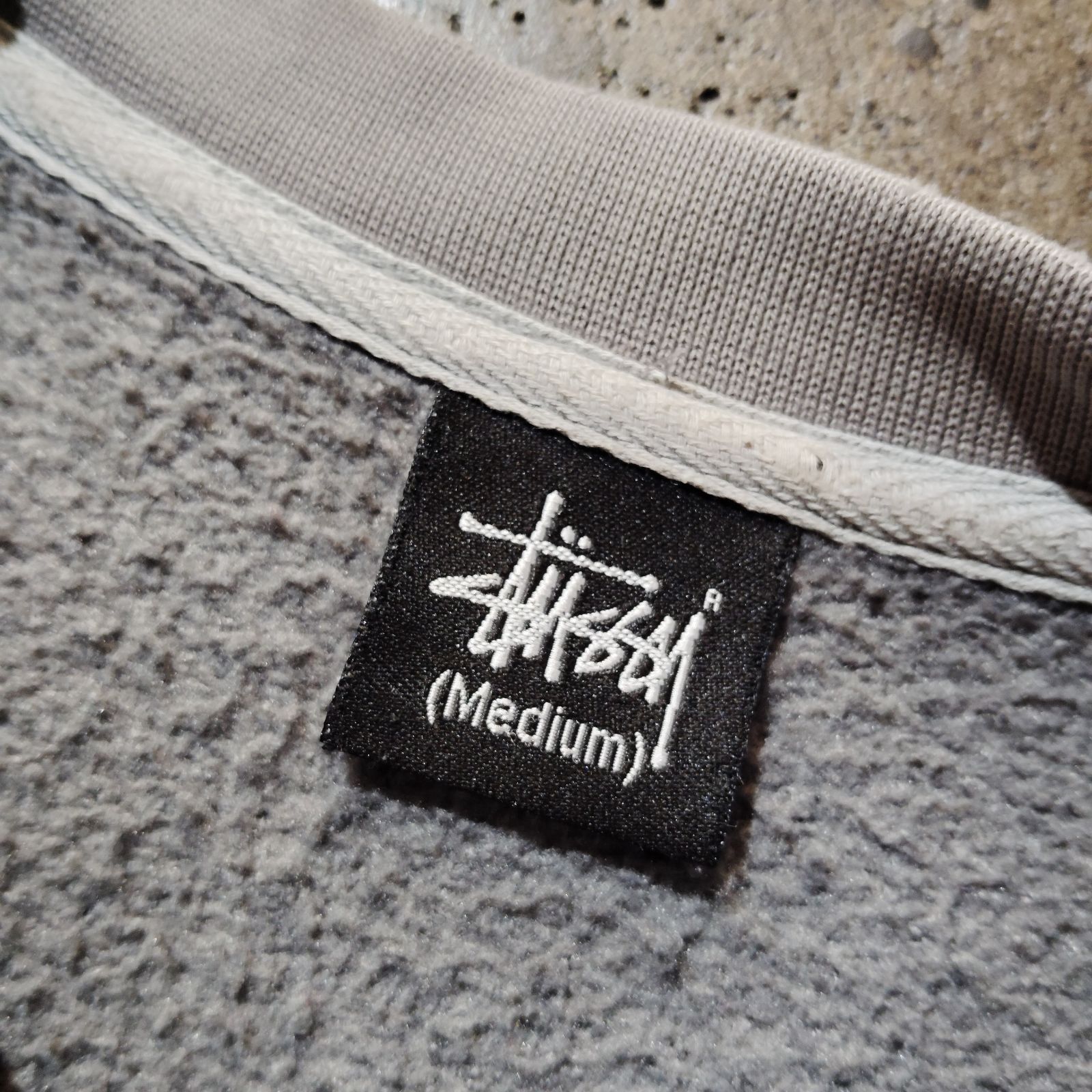 STUSSY 00s ショーンフォントプリントスウェット フロッキープリント