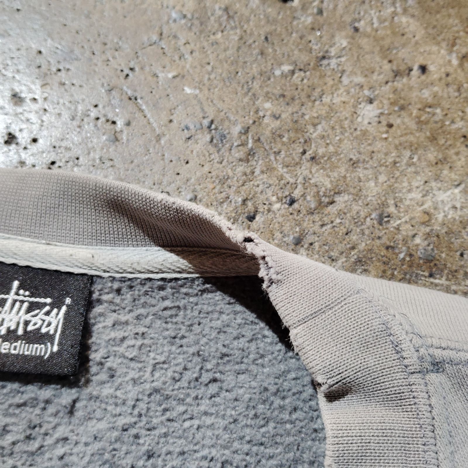 STUSSY 00s ショーンフォントプリントスウェット フロッキープリント