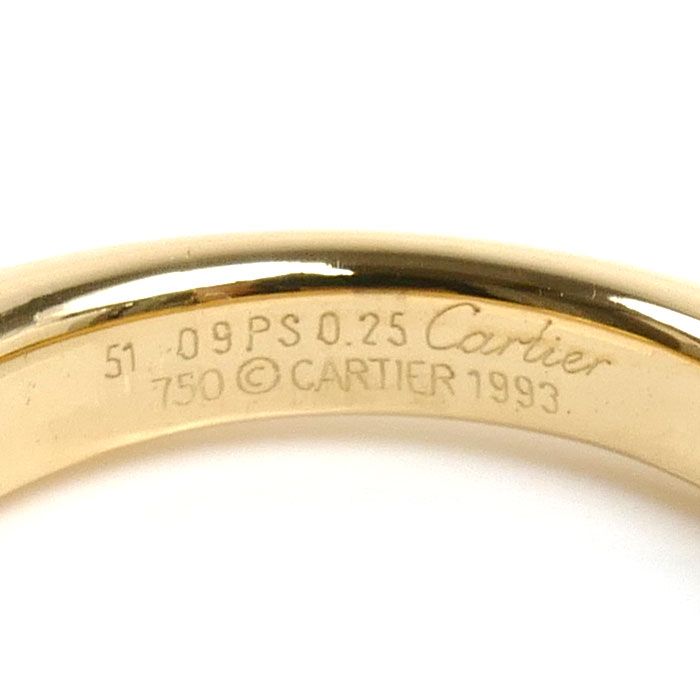 CARTIER カルティエ K18YG イエローゴールド エリプス リング・指輪