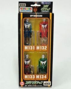 フィギュア M131 ディック&M132 ダン&M133 ダニー&M134 デビット 復刻版 4体セット（クリアーモード） 「ミクロマン」 スパイマジシャン トイザらス限定【10日以内発送】