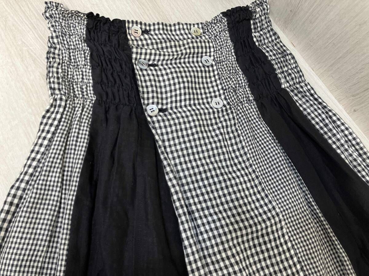 トリコ　コムデギャルソン　AD2004 ギャザー　チェック　スカート　S tricot COMME des GARCONS TS-020340 トリコ コムデギャルソン