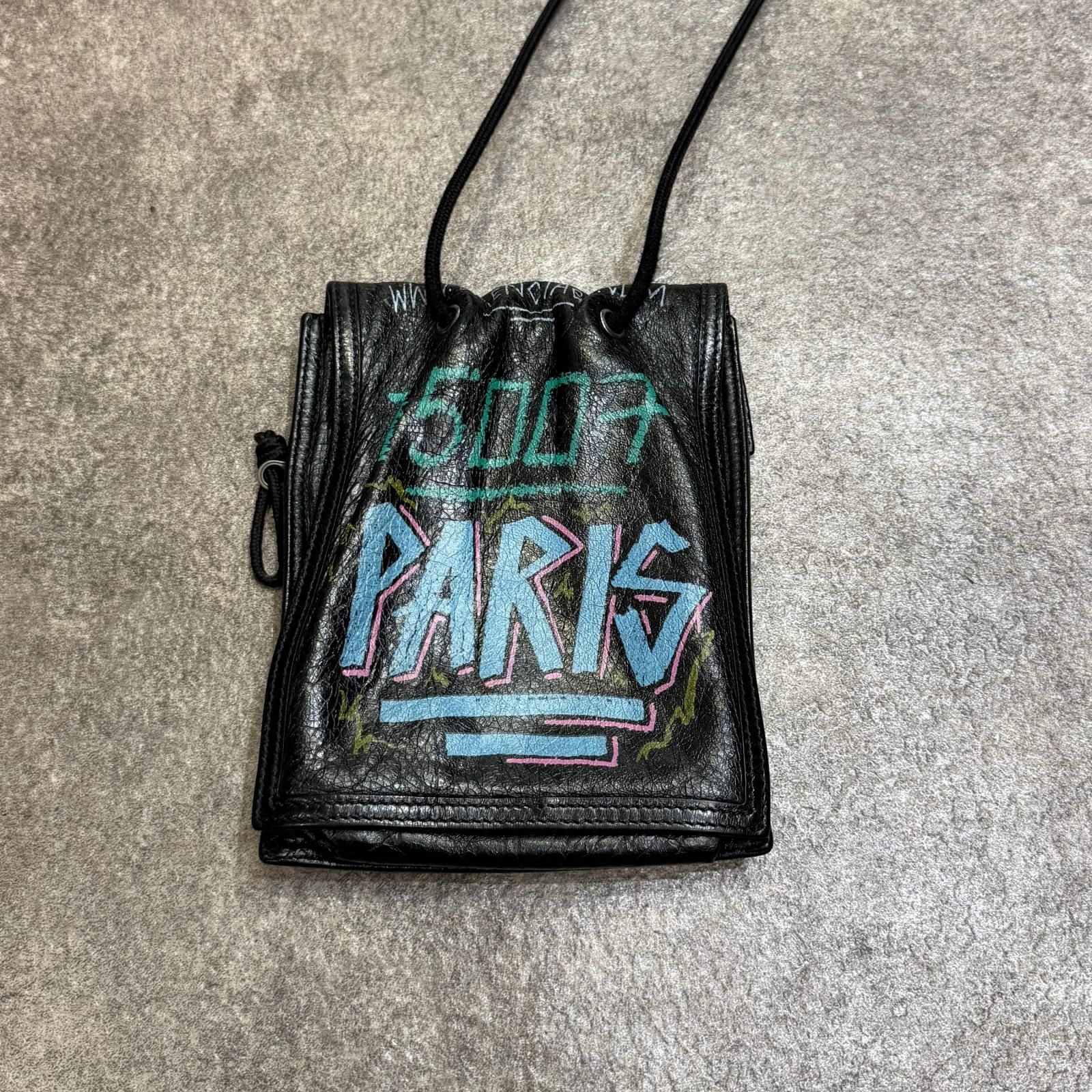 BALENCIAGA エクスプローラー グラフィック レザーポーチ ショルダー