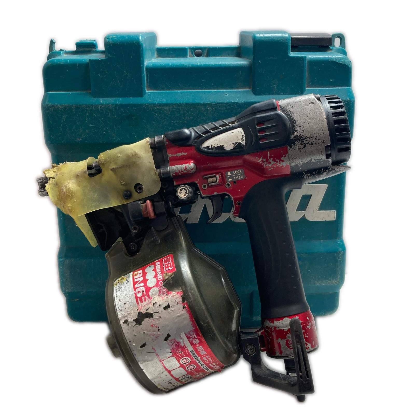 MAKITA マキタ 高圧エア釘打 ケース付 高圧 使用感有 AN630H レッド