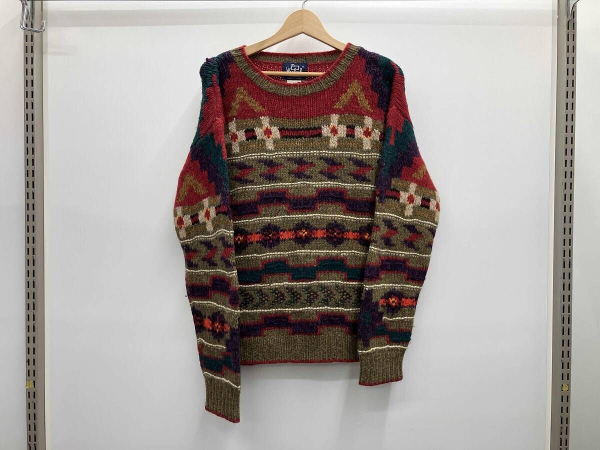 WOOLRICH ウールリッチ ニット 80～90s 総柄 UWV-45 サイズ:S