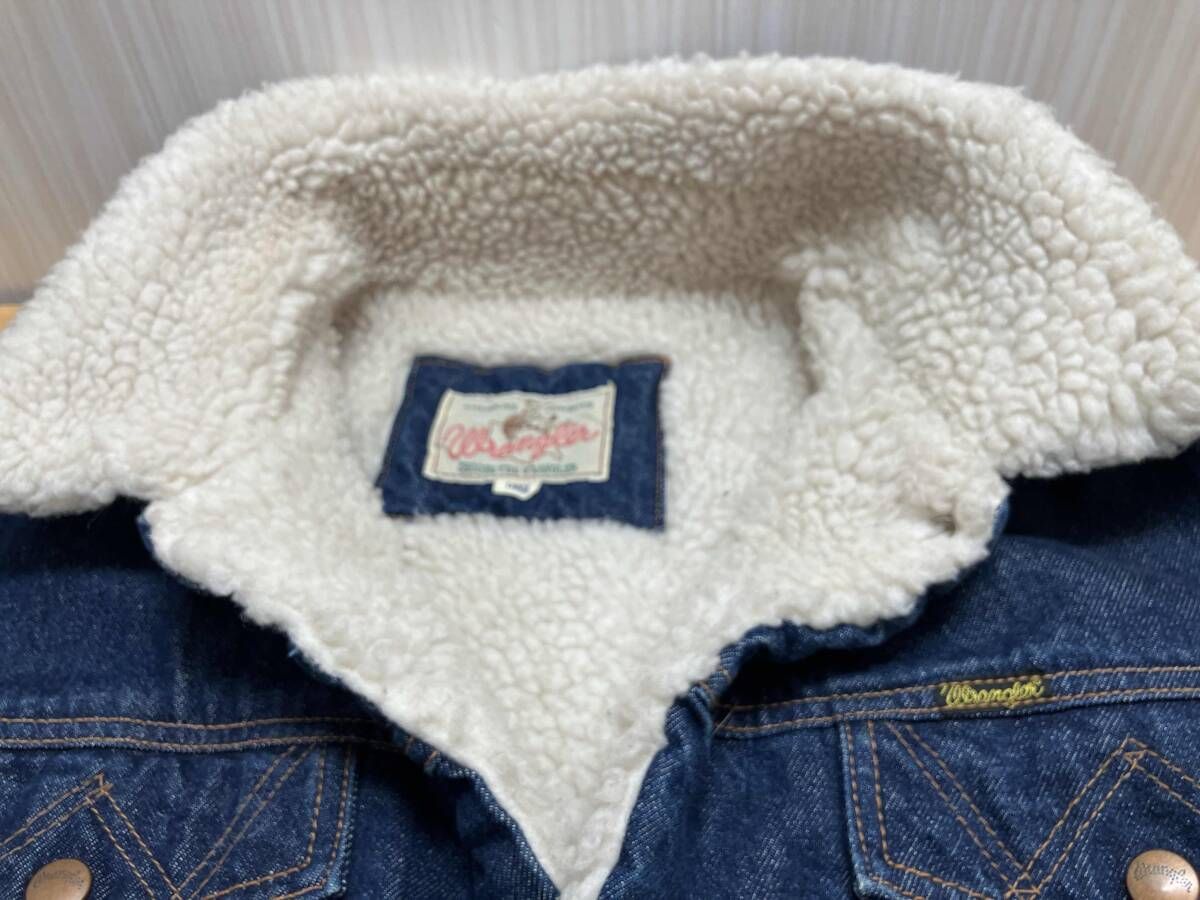 ち*と様 Wrangler デニムジャケット サイズ42 ボロの美学 BOROの Wrangler ラングラー デニム ボアジャケット Gジャン L - メルカリ