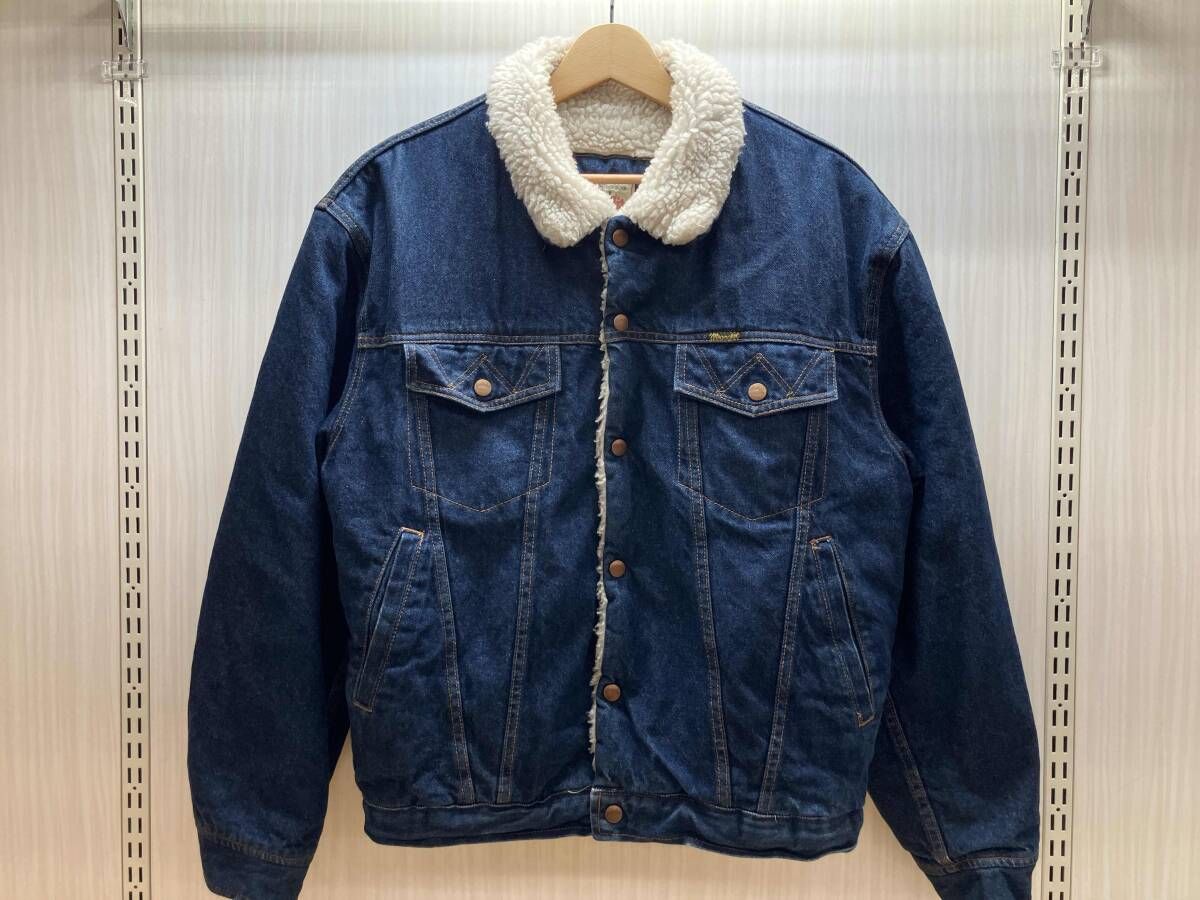 ち*と様 Wrangler デニムジャケット サイズ42 ボロの美学 BOROの Wrangler ラングラー デニム ボアジャケット Gジャン L - メルカリ