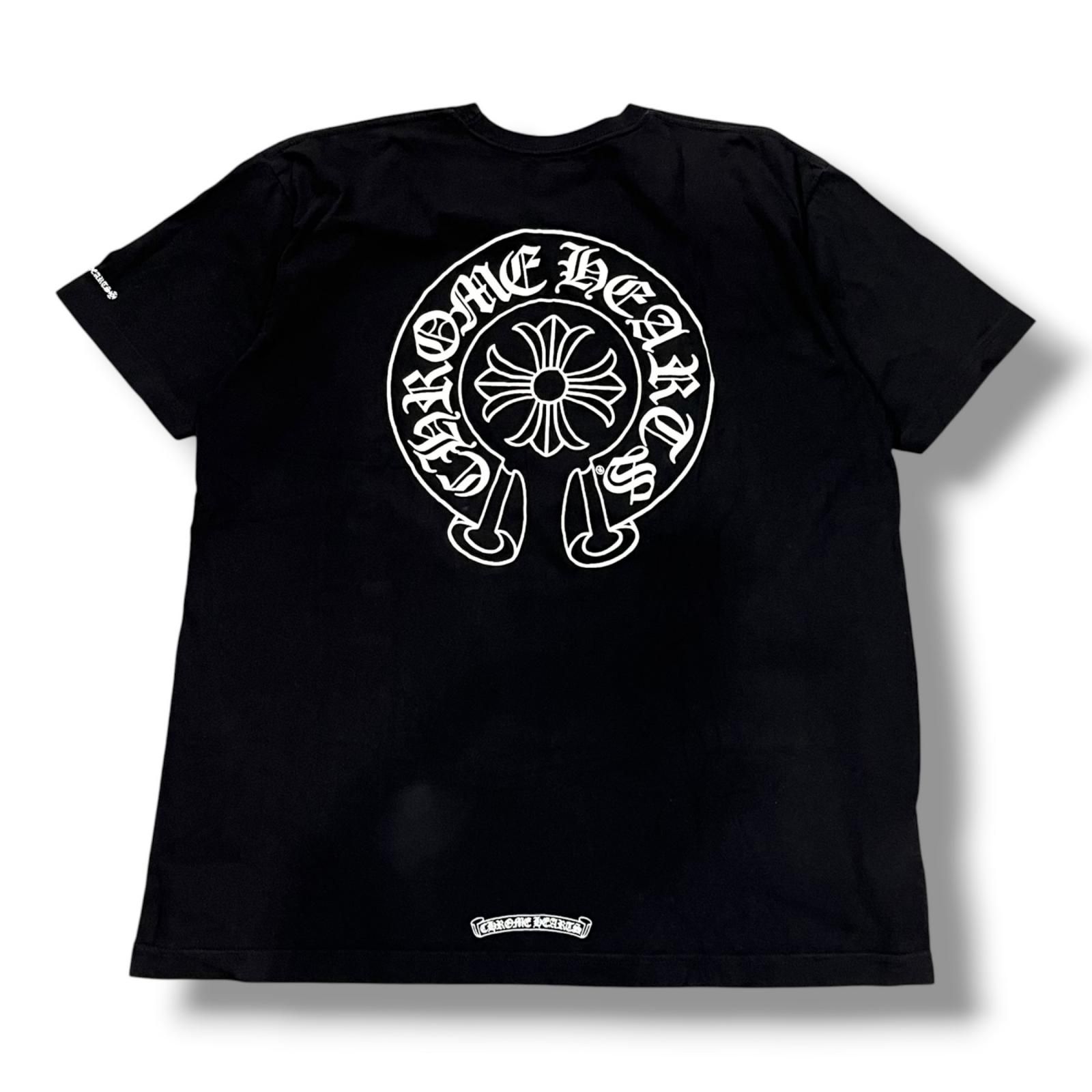 CHROME HEARTS ホースシュー ポケット付き スクロールラベル Tシャツ T
