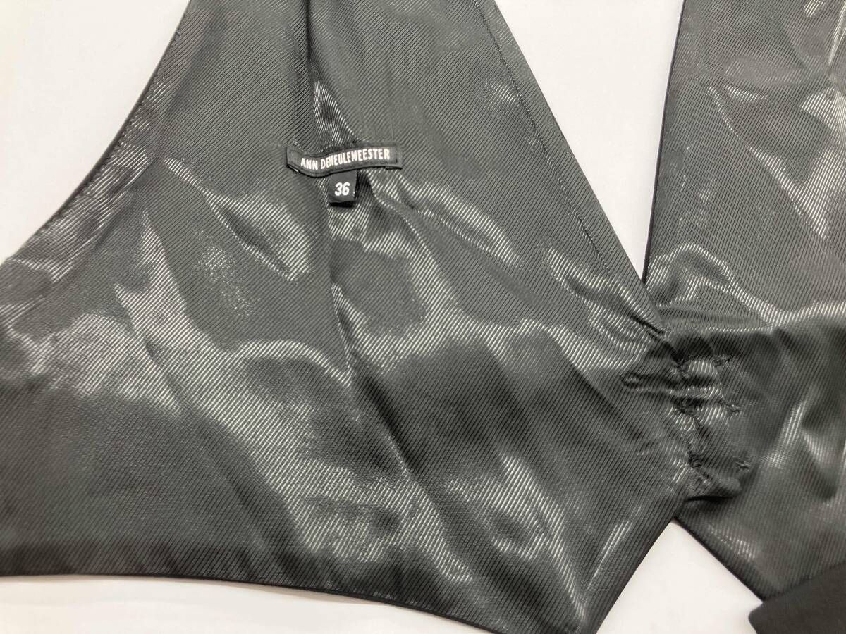 ANN DEMEULEMEESTER ジレ アン ドゥムルメステール ベスト ブラック