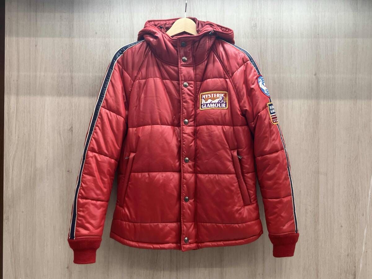 ヒステリックグラマー ブルゾン ジャケット フード S 赤 レッド 楽天