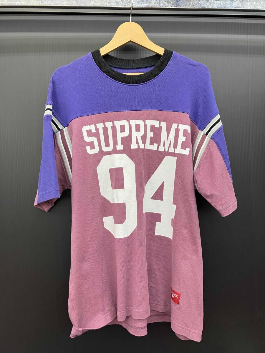 SUPREME シュプリーム Split S/S Football Top Tシャツ M パープル