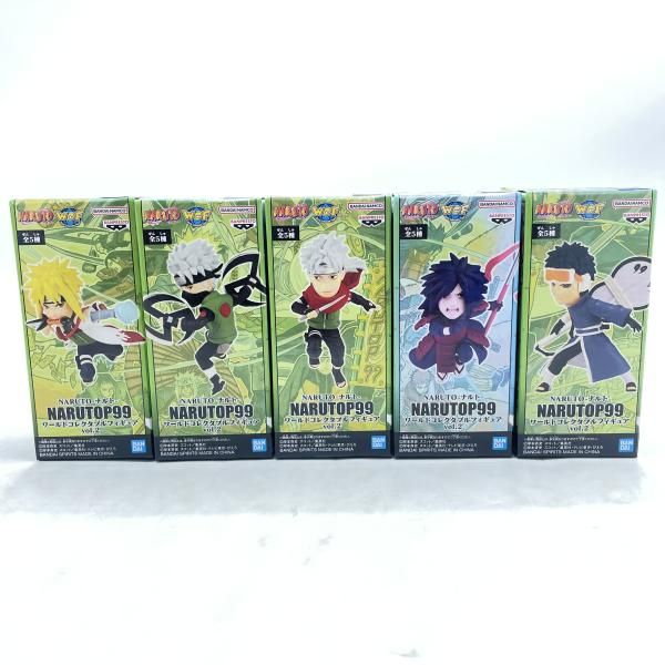 中古】NARUTOP99 ﾜｰﾙﾄﾞｺﾚｸﾀﾌﾞﾙﾌｨｷﾞｭｱ vol.2 全5種ｾｯﾄ 開封/箱日焼け