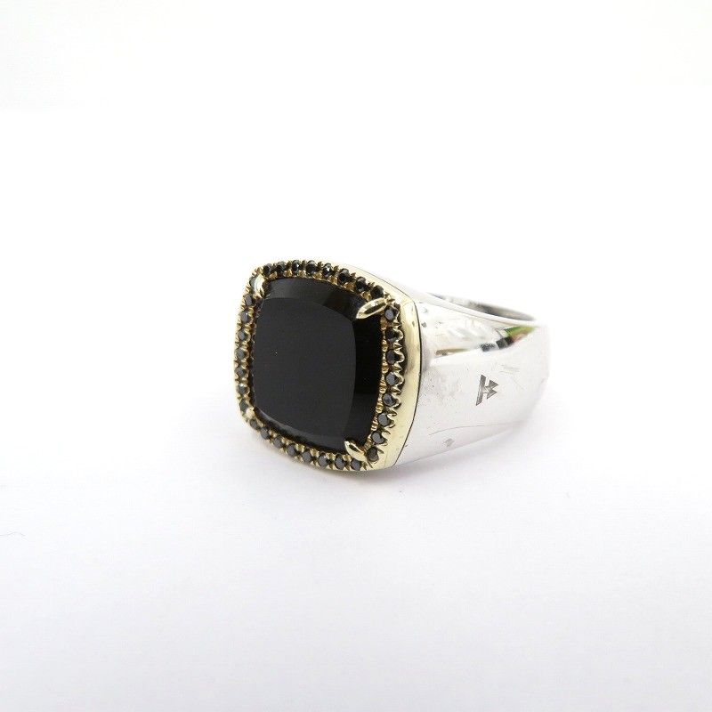 【瀬戸大橋店】 中古 TOM WOOD | トムウッド リング・指輪 May Ring Black Onyx Diamond シルバー サイズ：58 【134】