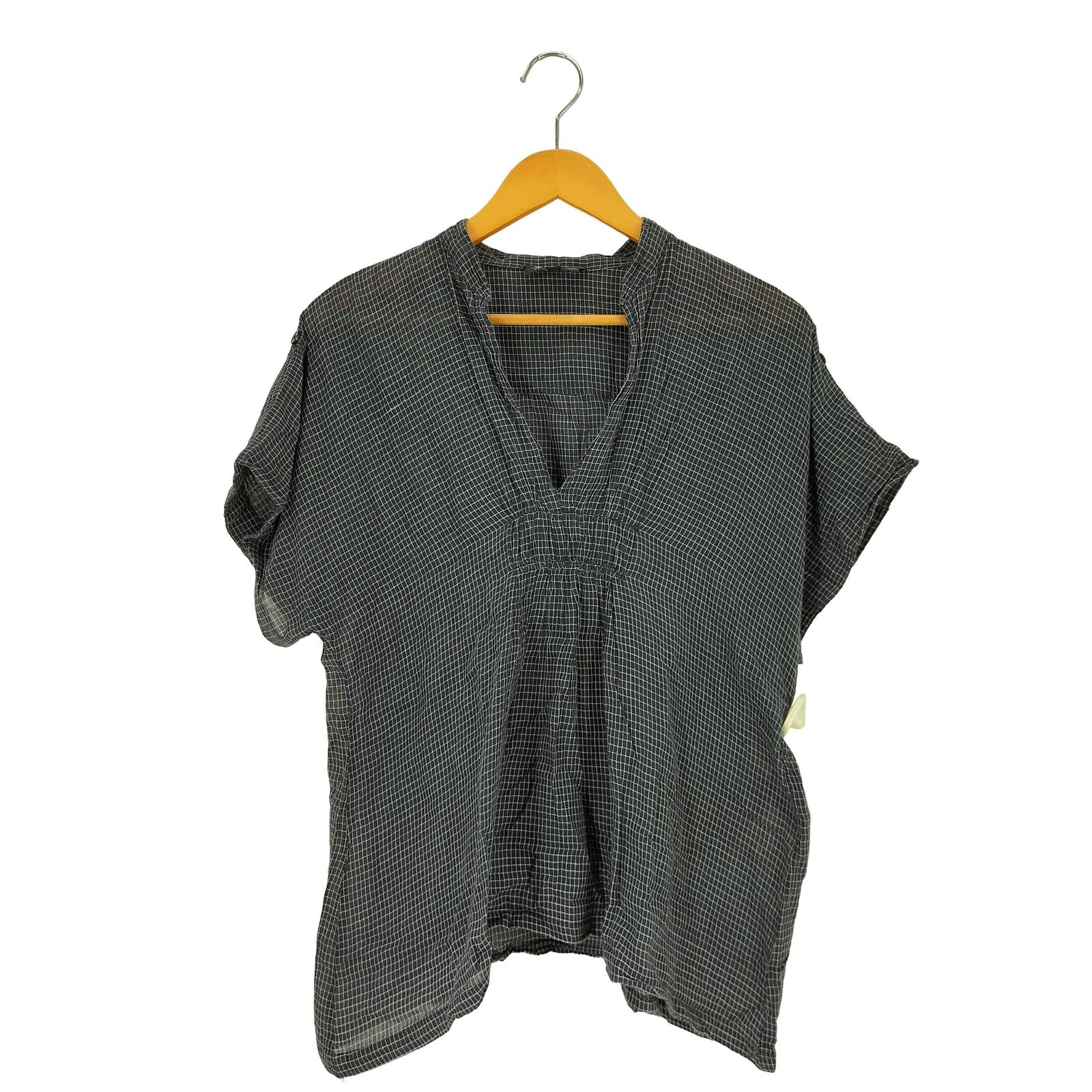 専用✨美品✨イザベル　マランエトワール　スタンドカラーギャザーチェックブラウス イザベルマランエトワール ISABEL MARANT ETOILE N°1501 スリット