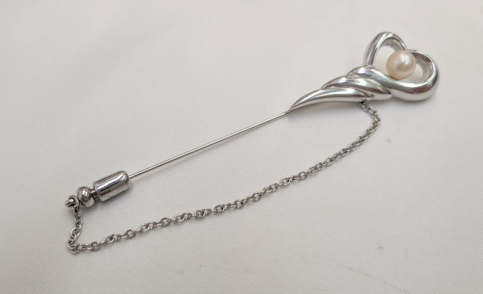 N【保管品】TASAKI 田崎真珠 パール 真珠 ピンブローチ アコヤパール