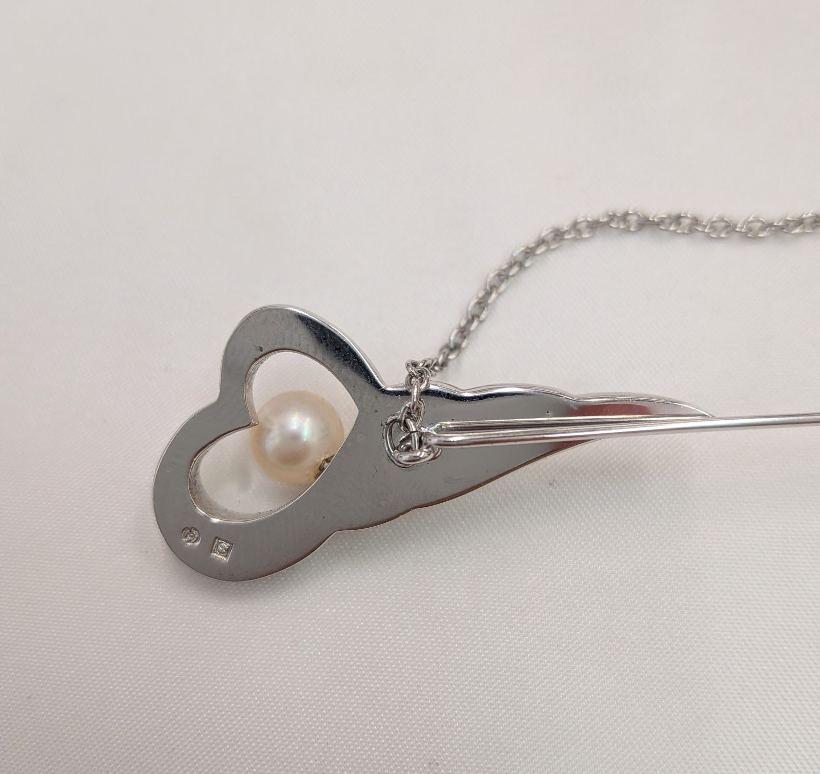 N【保管品】TASAKI 田崎真珠 パール 真珠 ピンブローチ アコヤパール