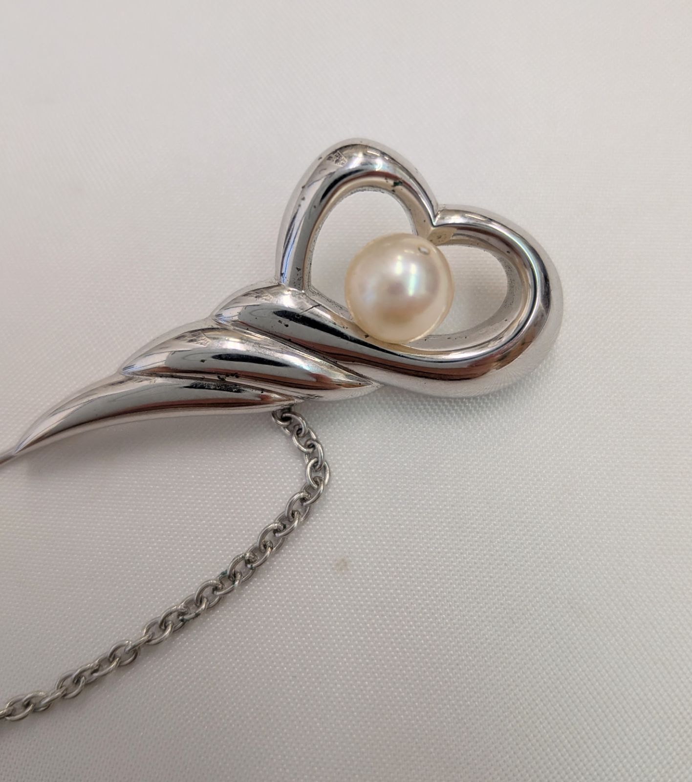 N【保管品】TASAKI 田崎真珠 パール 真珠 ピンブローチ アコヤパール
