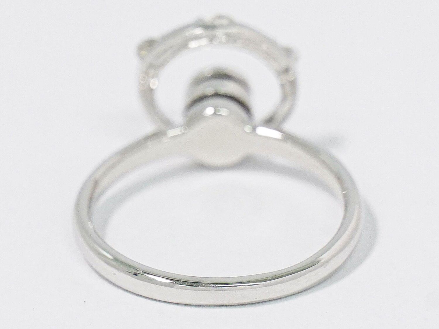 本物 ダイヤモンド 0.21ct K18 WG リング 指輪 13号 ホワイトゴールド アクセサリー ジュエリー 中古・