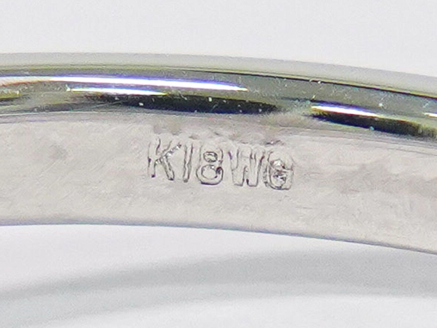 本物 ダイヤモンド 0.21ct K18 WG リング 指輪 13号 ホワイトゴールド アクセサリー ジュエリー 中古・