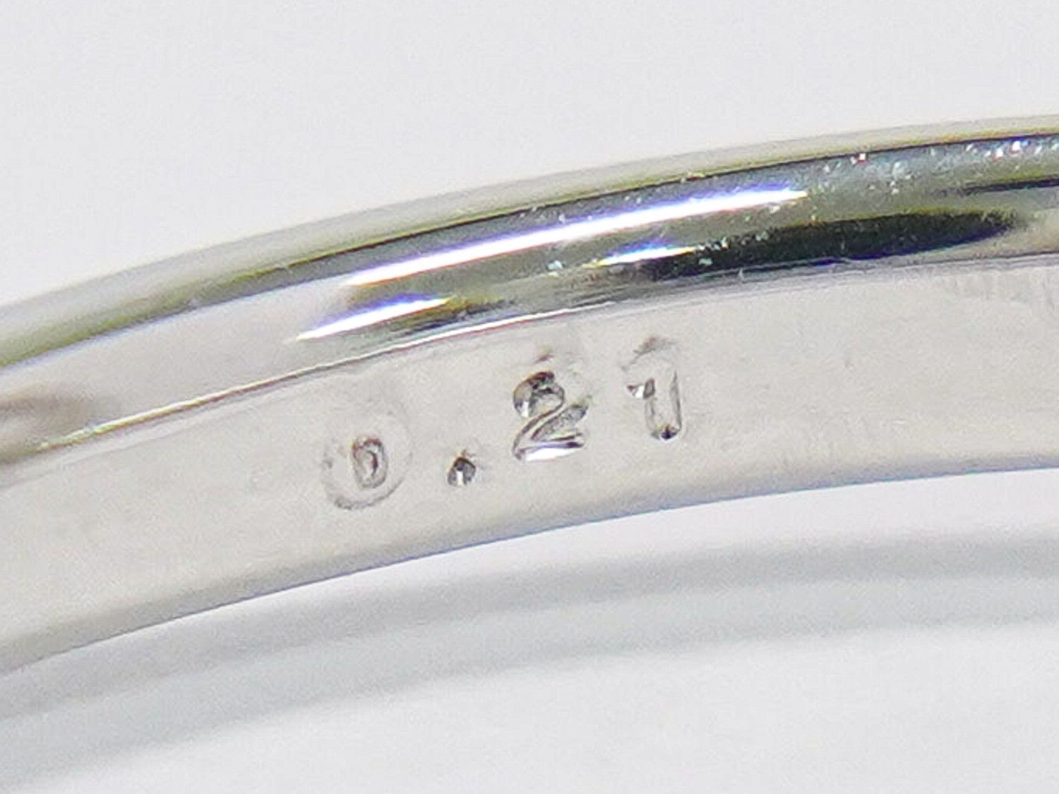 本物 ダイヤモンド 0.21ct K18 WG リング 指輪 13号 ホワイトゴールド アクセサリー ジュエリー 中古・