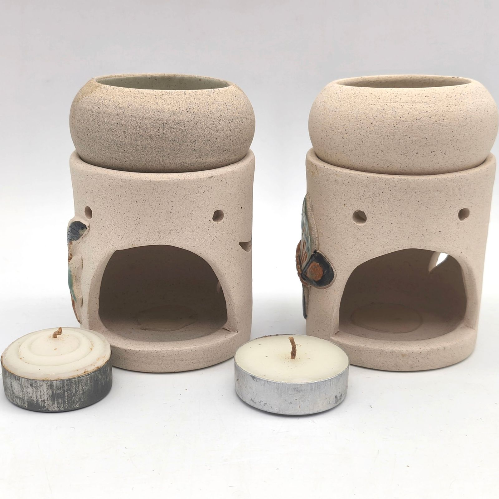 【中古】アロマポット 陶器製・アロマポット・香炉・2個セット・No.260623-32・梱包サイズ60