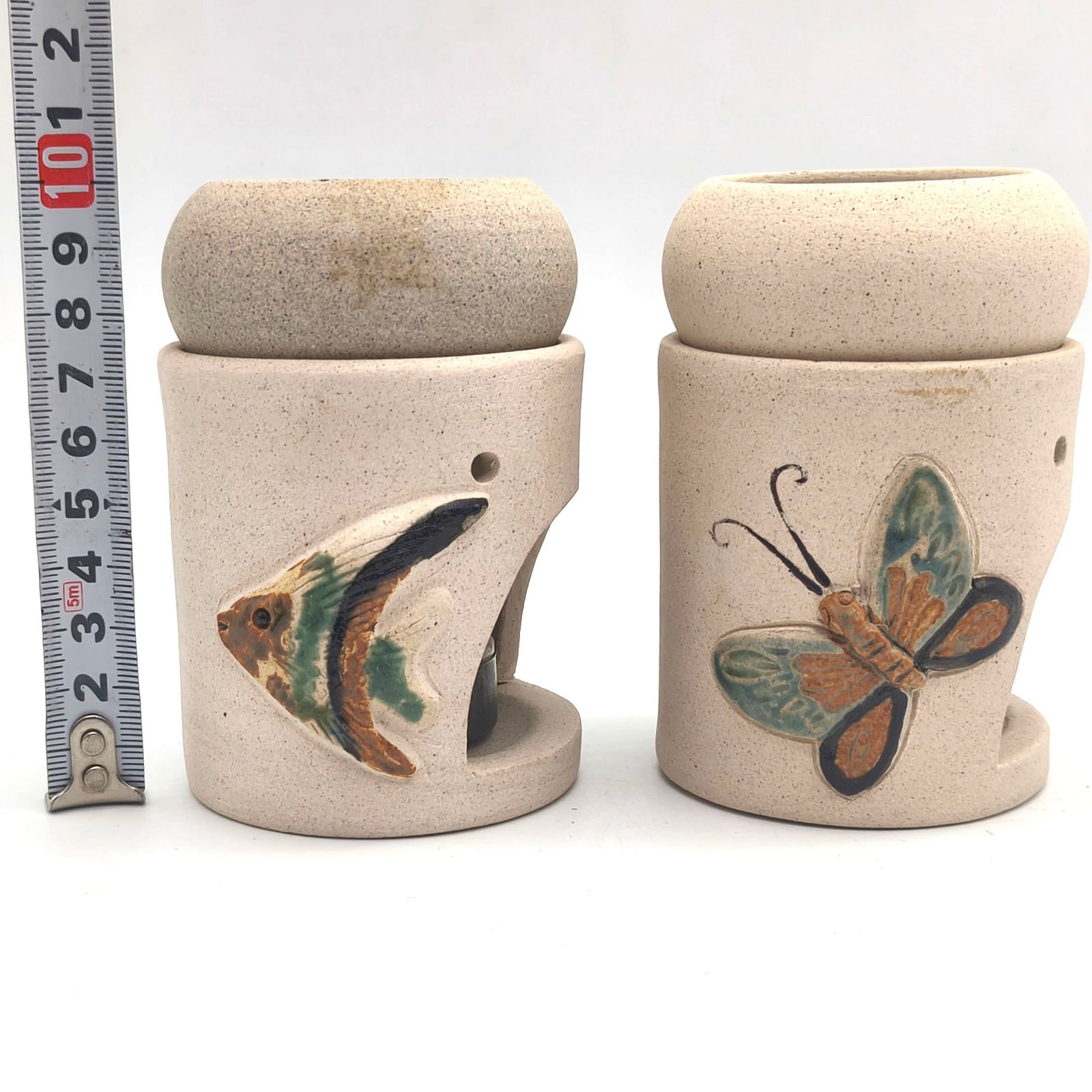 【中古】アロマポット 陶器製・アロマポット・香炉・2個セット・No.260623-32・梱包サイズ60