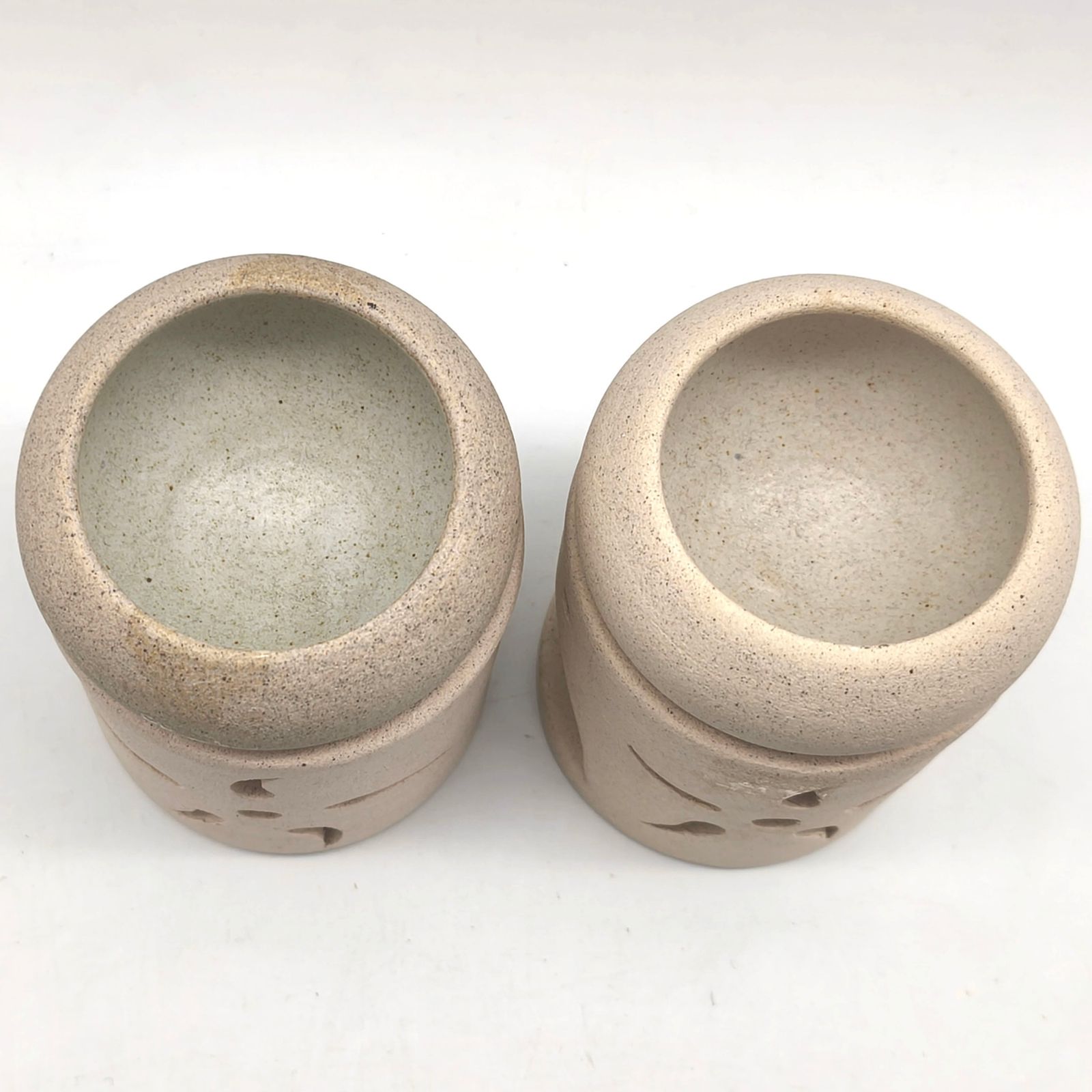 陶器製・アロマポット・香炉・2個セット・No.260623-32・梱包サイズ60