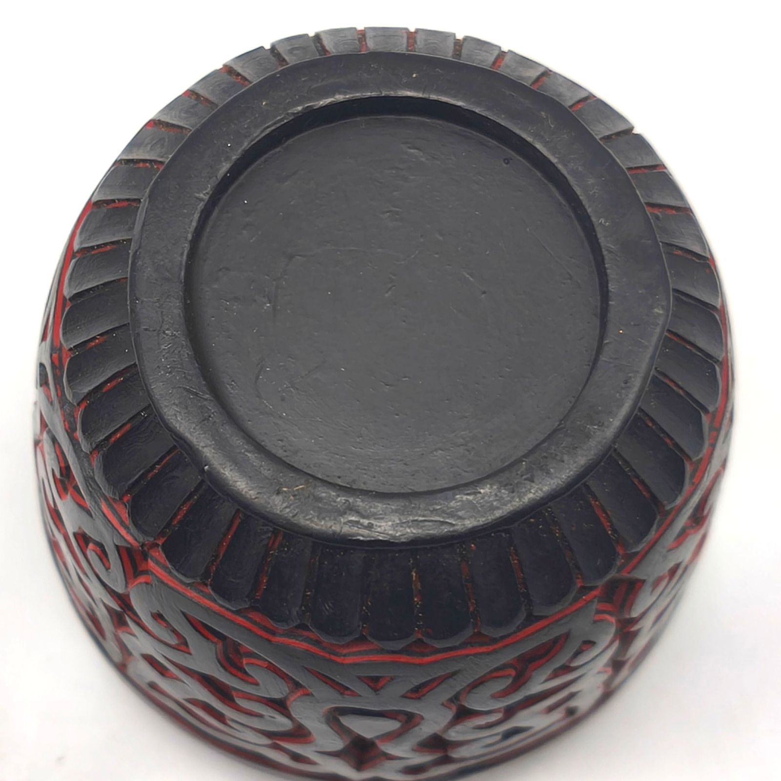 中国古玩・堆朱・堆黒・屈輪・棗・なつめ・彫刻・茶道具・No.260623-40