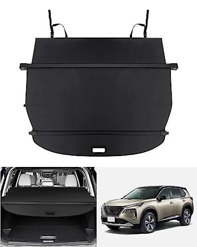 Mixsuper ニッサン 新型エクストレイル T33系 トノカバー 延長型 ロールシェード ラゲージ収納 プライバシー保護 X-Trail T33 SNT33 T33型 2022年7月~現行 車種専用設計 カバーカーテン 日よけ対 盗難防止 荷室整理 Pts