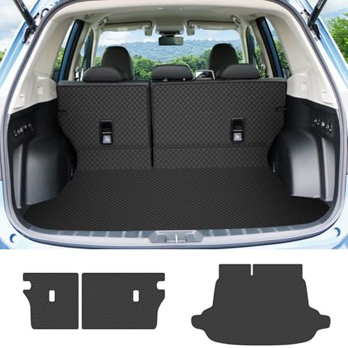 YORKNEIC フォレスター ラゲッジマット sj型 2012年?2018年 背もたれカバー 車種専用 トランクマット シートバックカバー バックマット 合成革材質 カーゴマット 耐汚れ 防水 タイプAts