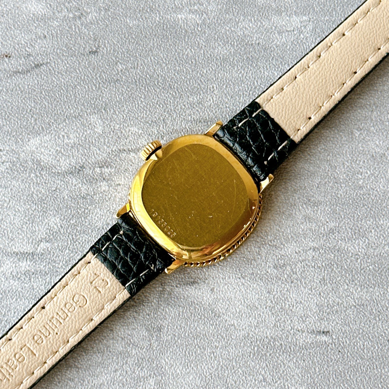 LONGINES ロンジン 手巻き レディース ブラック文字盤 ゴールドケース