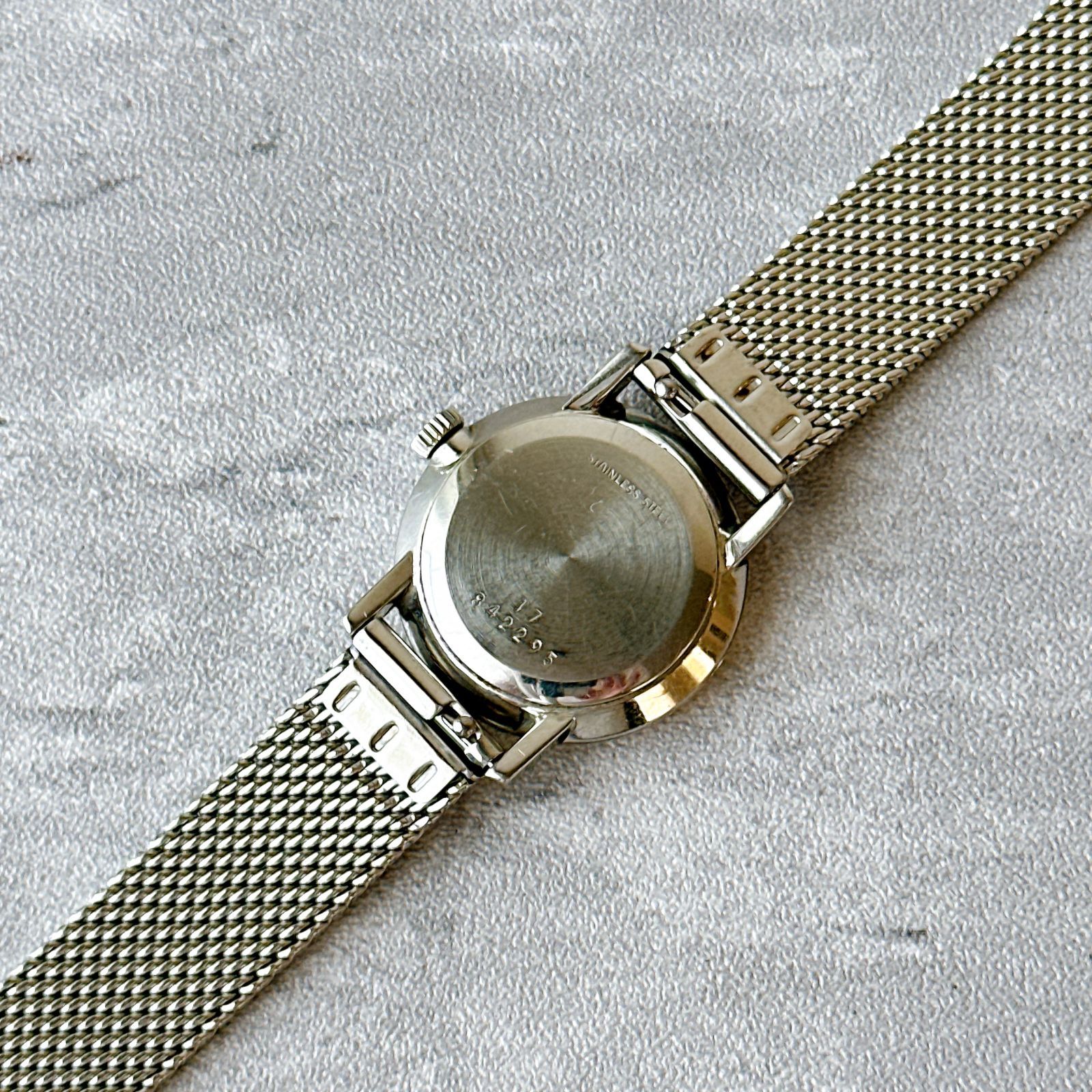 LONGINES ロンジン 手巻き レディース シルバー文字盤 純正メッシュ