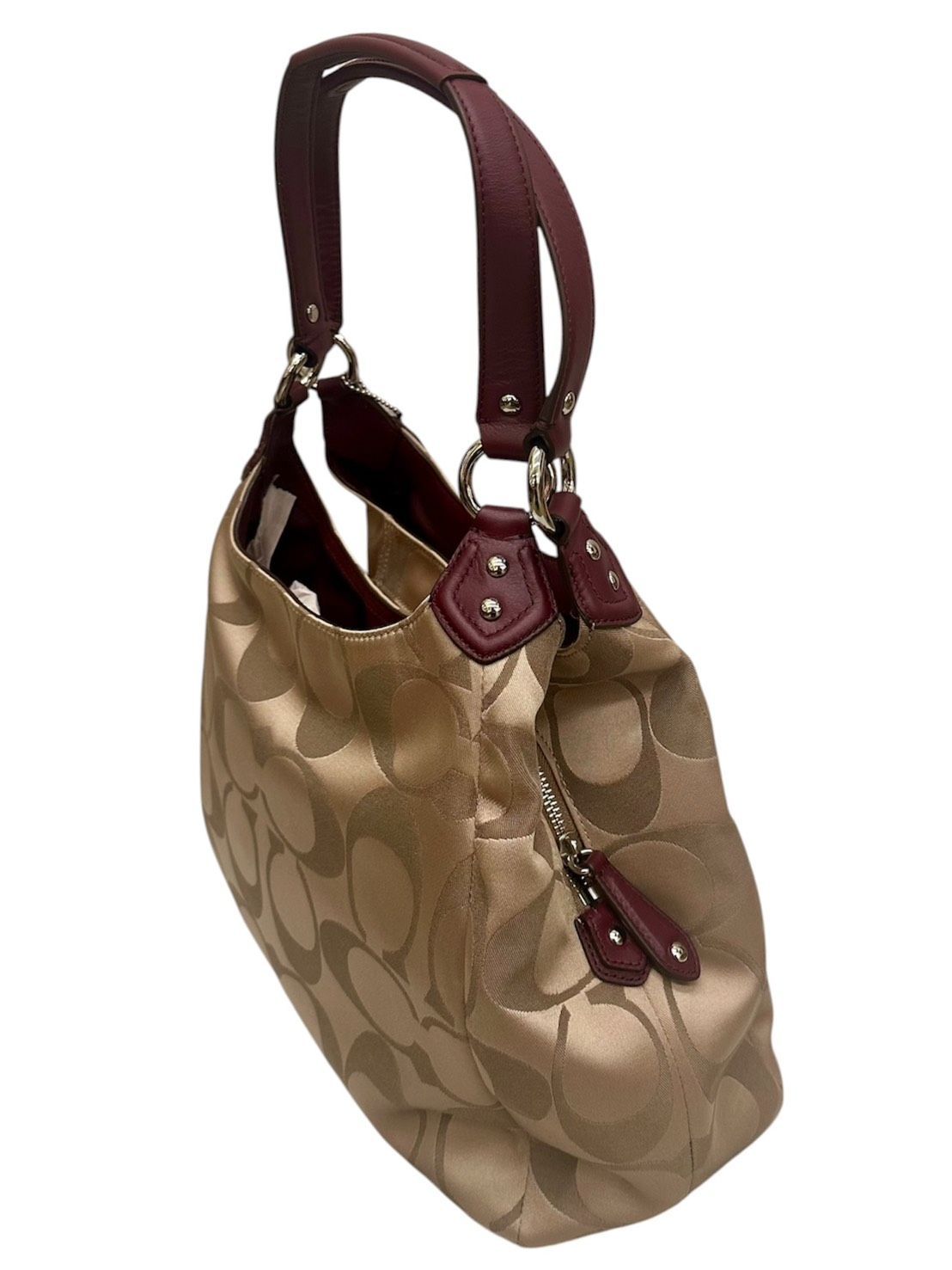 亘】美品 COACH Signature Hobo Shoulder Bag F24742 COACH