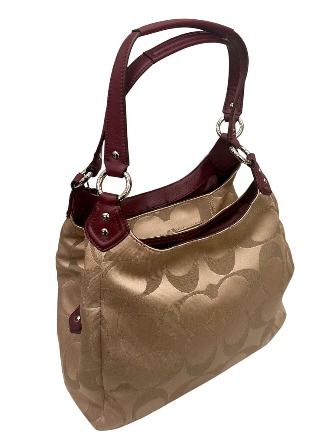 亘】美品 COACH Signature Hobo Shoulder Bag F24742 COACH