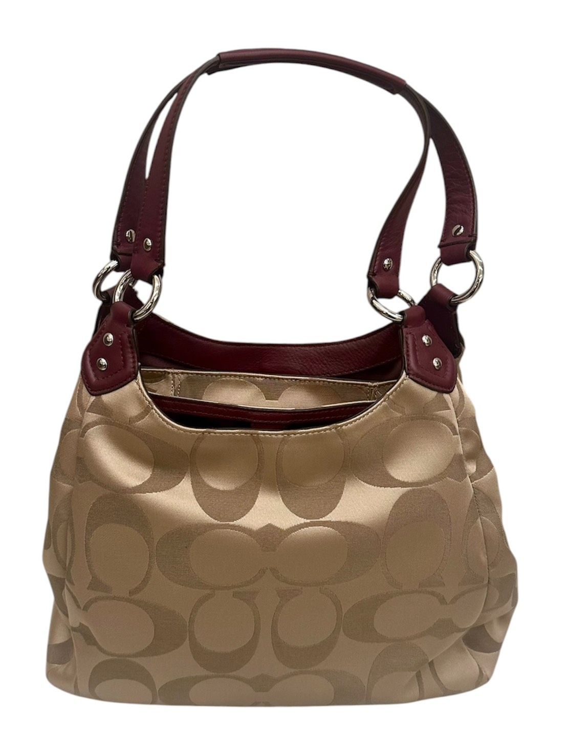 亘】美品 COACH Signature Hobo Shoulder Bag F24742 COACH