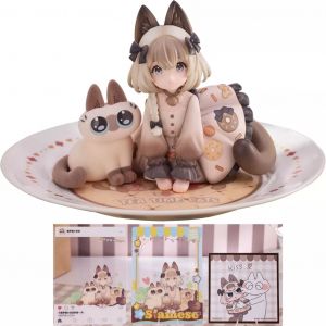 フィギュア 友情コラボ限定セット 「ティータイム キャッツ×シャム猫あずきさんは世界の中心」 DLCシリーズ PVC&ABS製塗装済み完成品【10日以内発送】