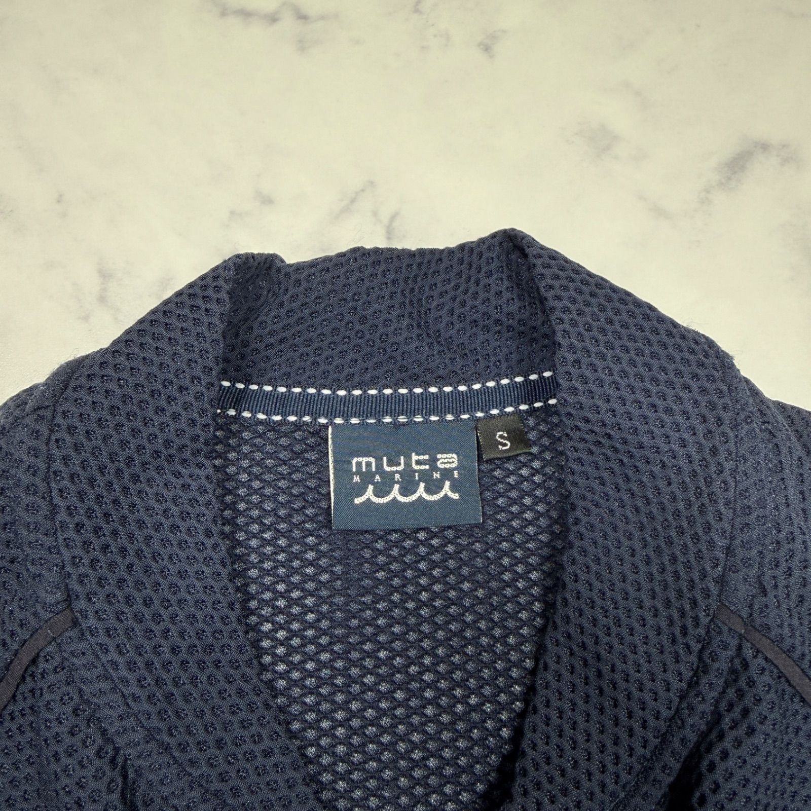 美品 美品 muta MARINE メッシュ ジャケット ネイビー S ムータマリン