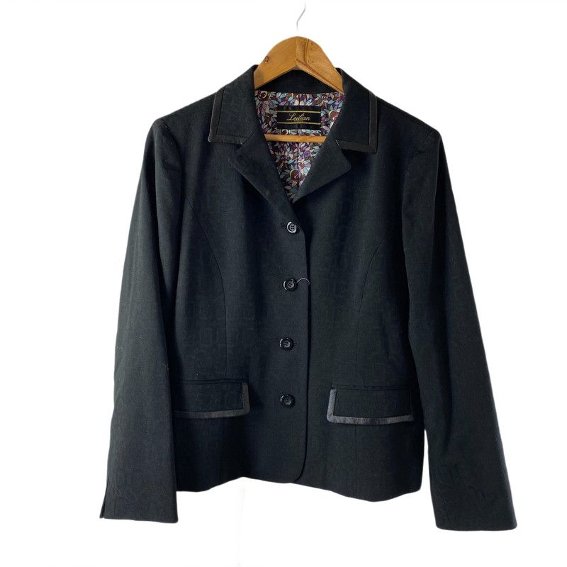 レリアン leilian ジャケット コサージュ付き 縁取りデザイン 柄模様 
