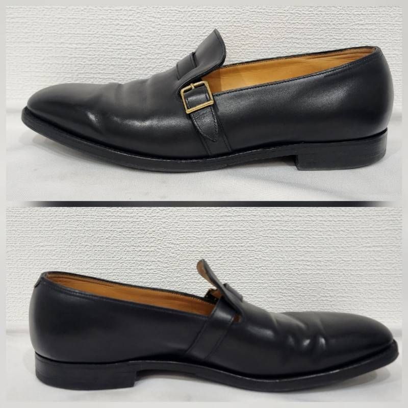 JOHN LOBB ジョンロブ シングルモンクストラップシューズ ブラック 9F