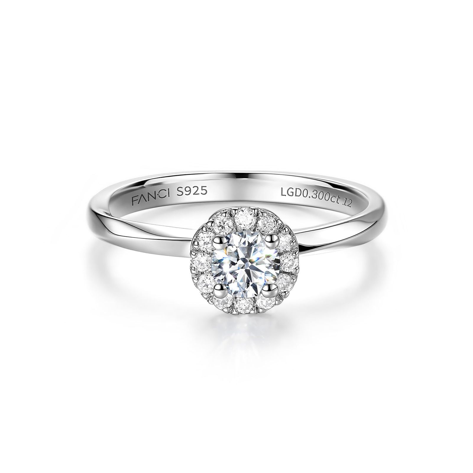 ダイヤモンド 指輪 レディース リング 「フェイトループ」婚約指輪 ラボグロウン ダイヤ 主石4.3mm 0.3ct (DEF VS) シルバー 結婚指輪