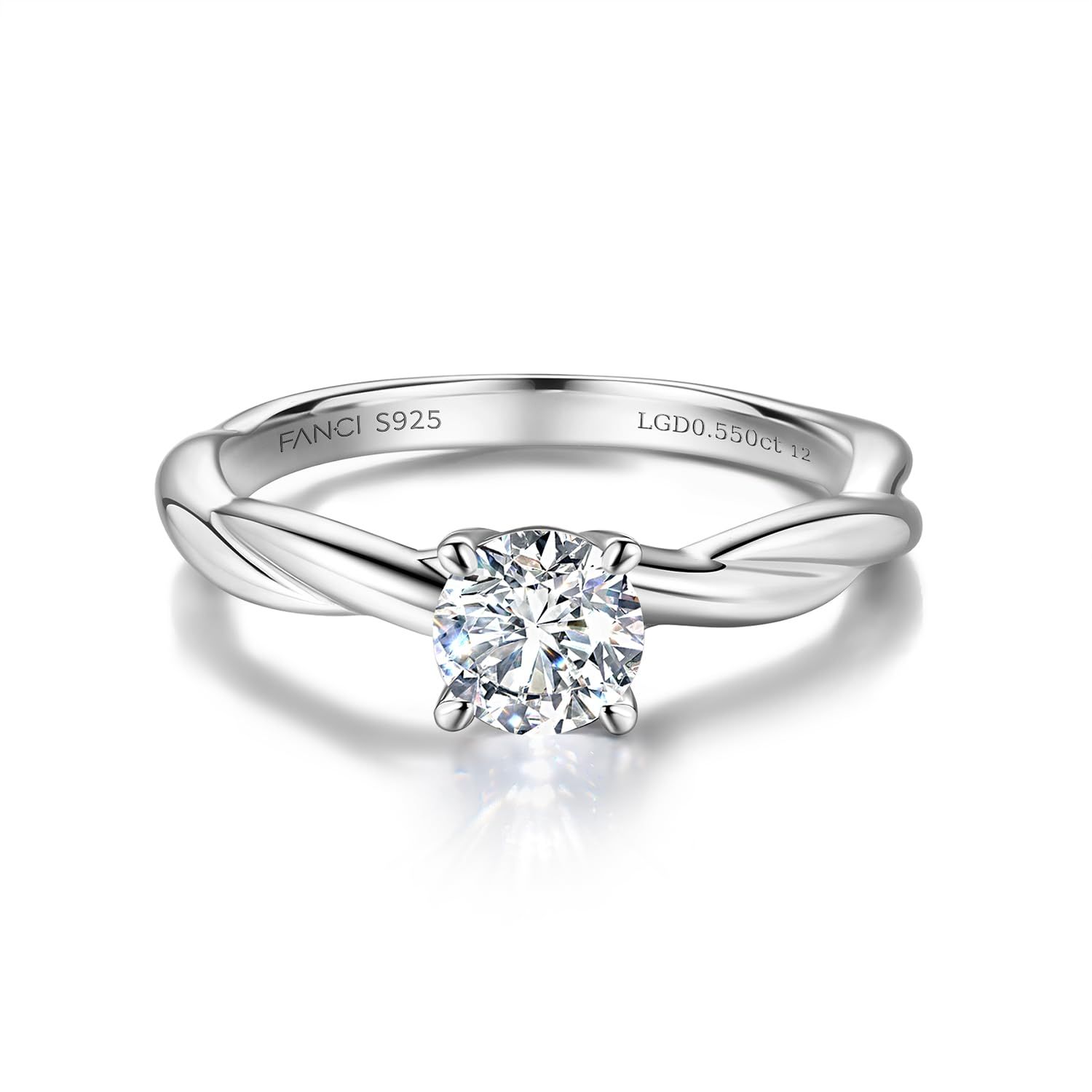ダイヤモンド リング レディース 「Destined lover」 11号 ラボグロウン ダイヤ 1石 0.55ct 5.2mm (DEF VS) 1粒 指輪 シルバー シルバー925 プロポーズ 結婚 披露宴 付