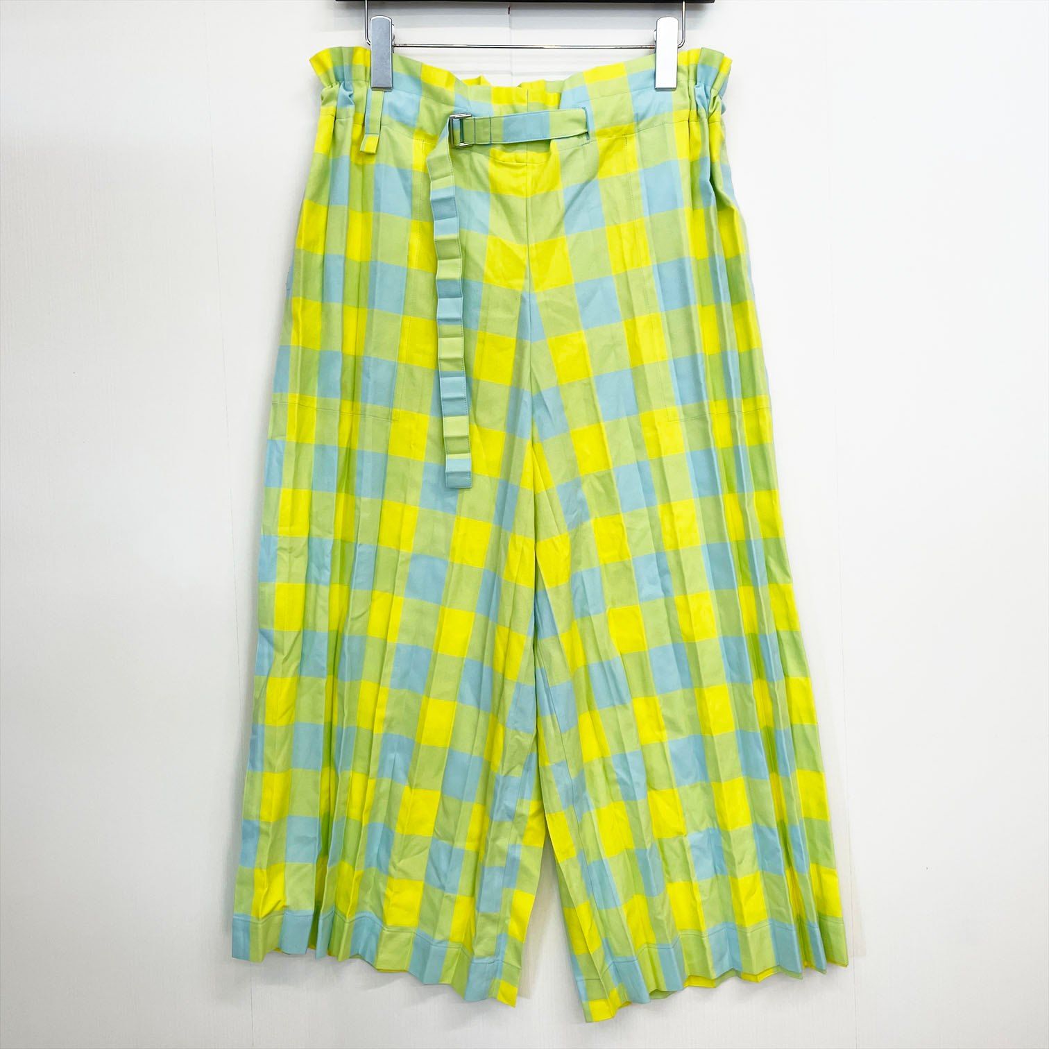 me ISSEY MIYAKE イッセイミヤケ ブロックチェック プリーツ ワイド