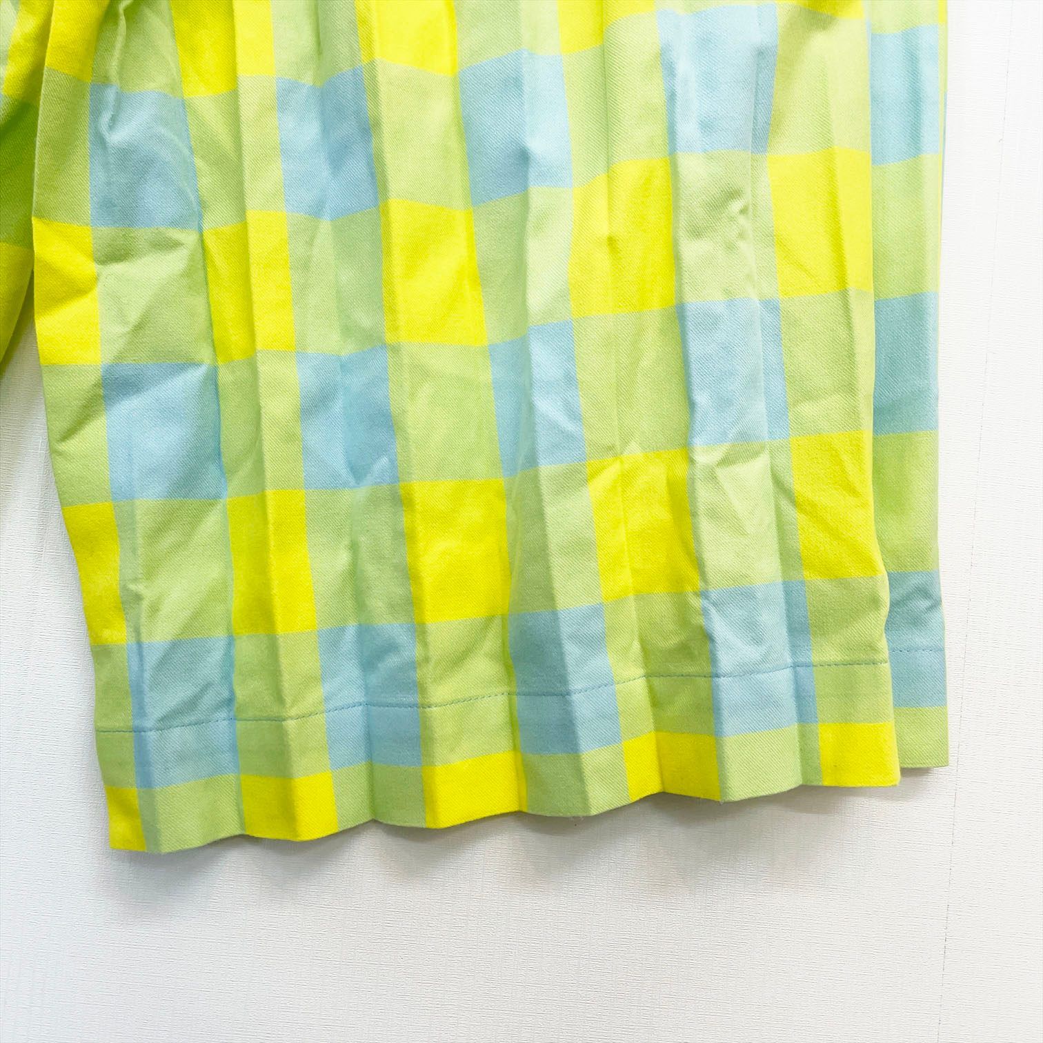 me ISSEY MIYAKE イッセイミヤケ ブロックチェック プリーツ ワイド