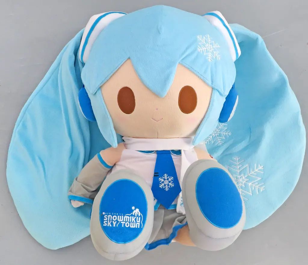 青森東41-42】【中古品】雪ミク(We Love Muisic)ビッグぬいぐるみ