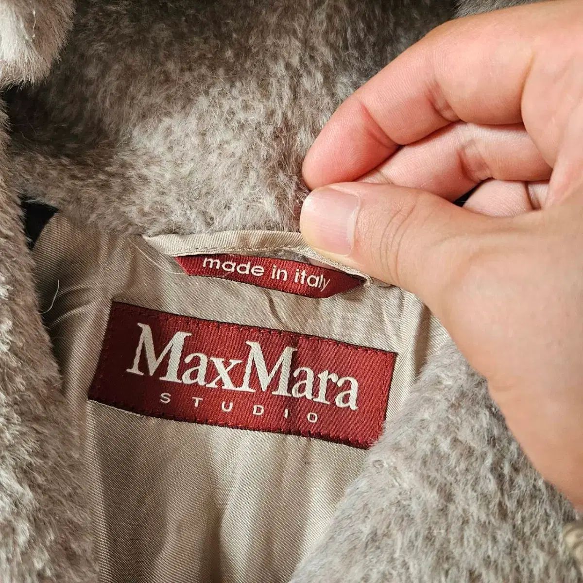 MAX MARA マックスマーラ グレー ダッフル パーカ WHO アルパカ ウール ブレンド コート 42size