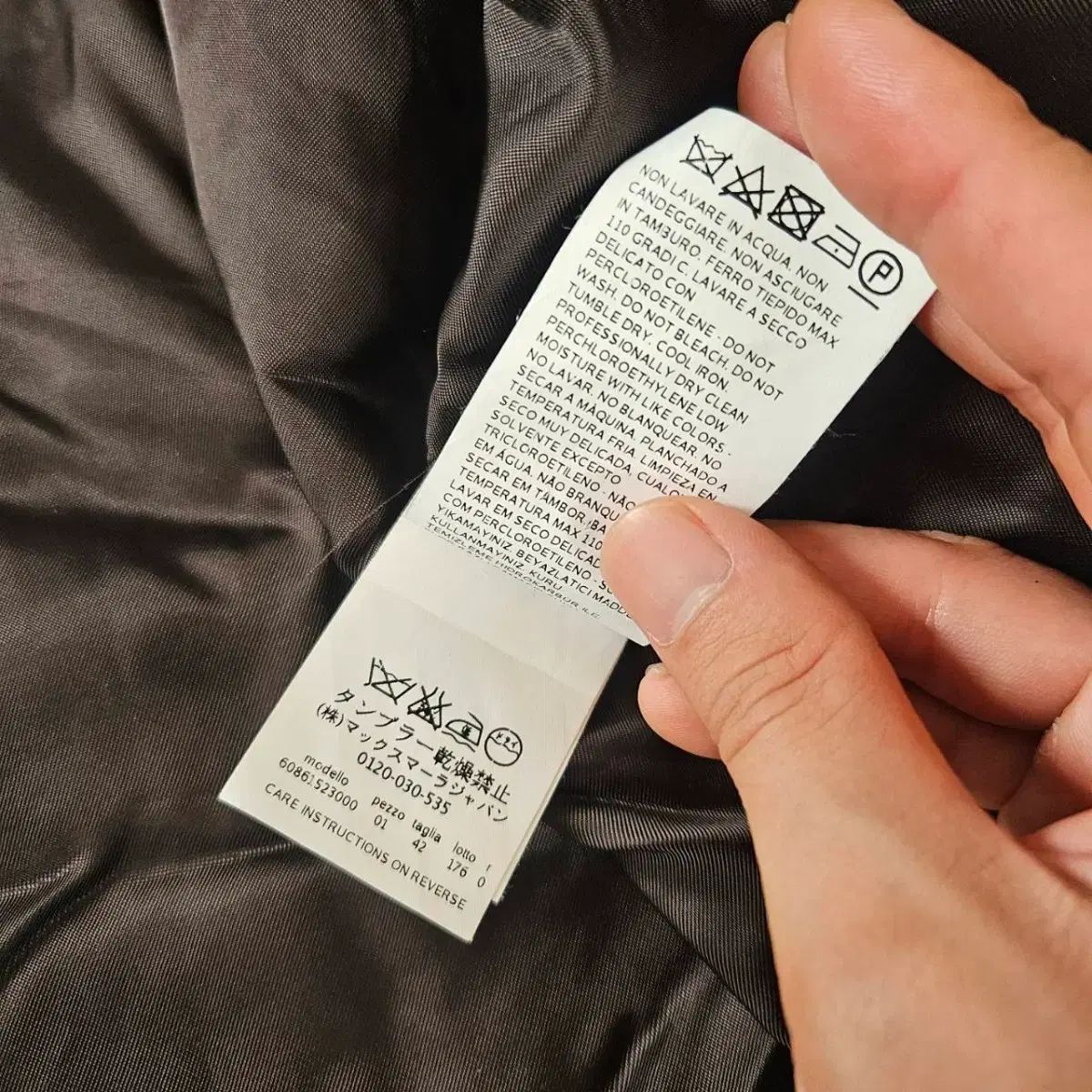 MAX MARA マックスマーラ グレー ダッフル パーカ WHO アルパカ ウール ブレンド コート 42size