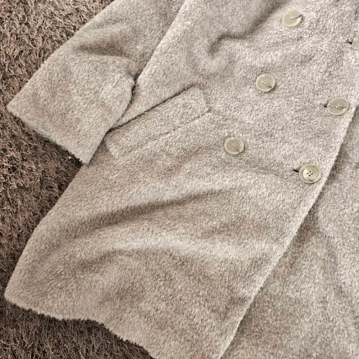 MAX MARA マックスマーラ グレー ダッフル パーカ WHO アルパカ ウール ブレンド コート 42size