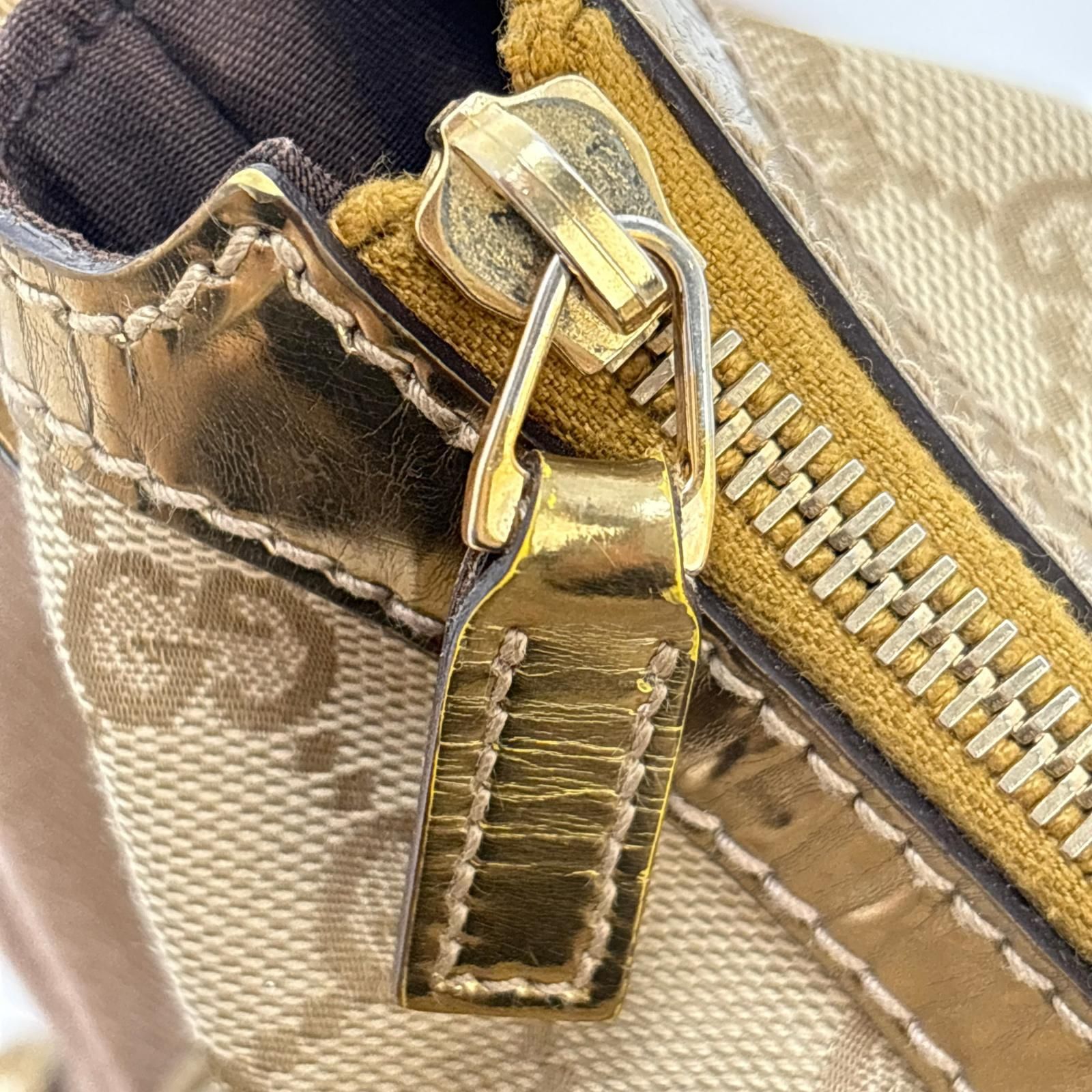 GUCCI グッチ GGショルダーバッグ キャンバス/カーフ ベージュ